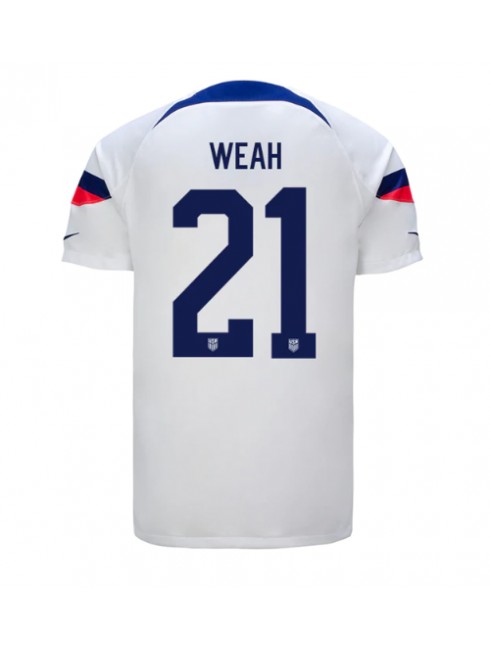 Förenta staterna Timothy Weah #21 Replika Hemmakläder VM 2022 Kortärmad